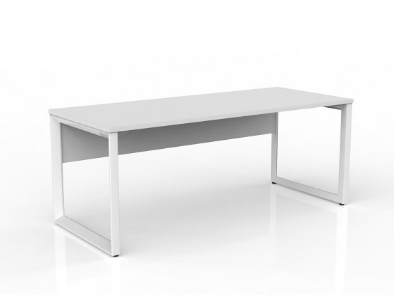 Anvil Straight Desk White White