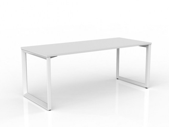 Anvil Straight Desk White White